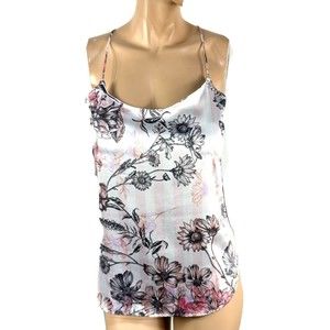 Victoria’s Secret Satin Silky Camisole Cami Tank Top Floral Print Size S Small